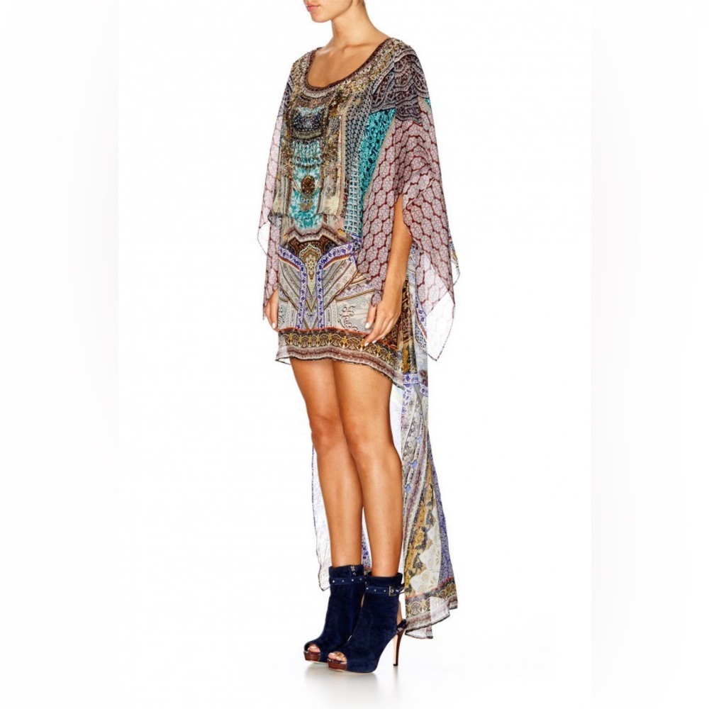 Camilla Franks, Hi-Low Mini Dress, Yeni Saray, 100% Silk, OS